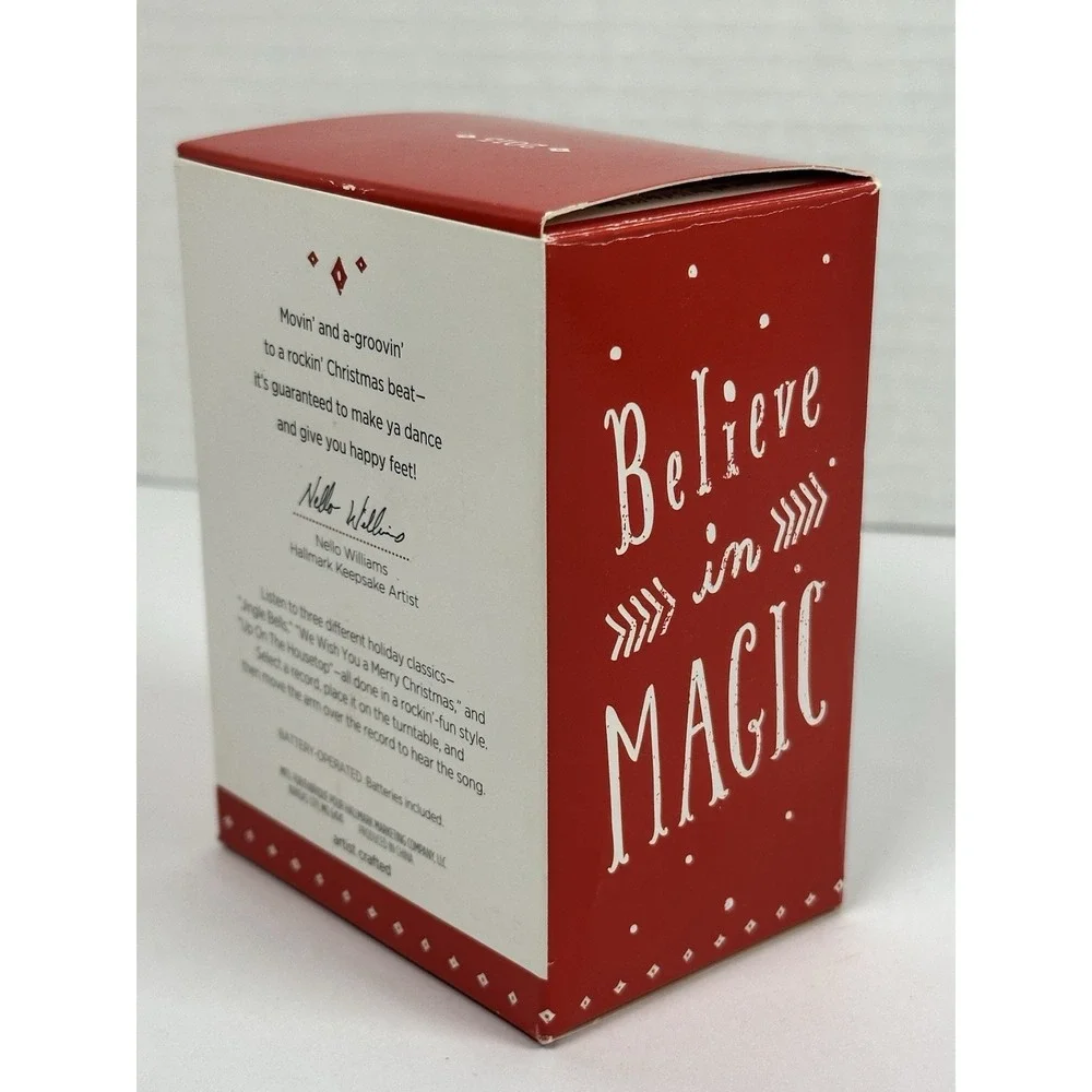 Hallmark Keepsake Ornament 2015 Reindeer Rock Record Player Light & Sound QGO143